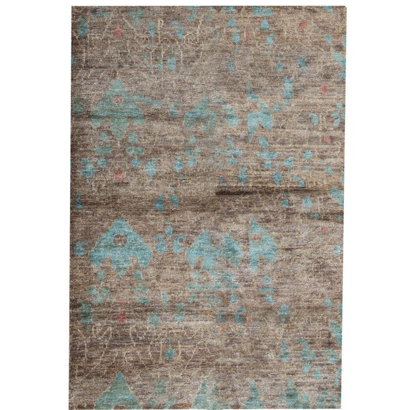 Hand-Knotted High-Quality Brown Area Rug