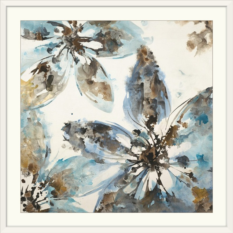 «Floris Flower Forms» par Liz Jardine, reproduction d'art, H 35 po x l 35 po x P 1,5 po, Toile
