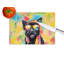 Scottish Terrier Hippie Dawg Glass Cutting Board Large