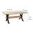 Hanoi Dining Table, 90 Inch Reclaimed White Pine Wood, Cross Base