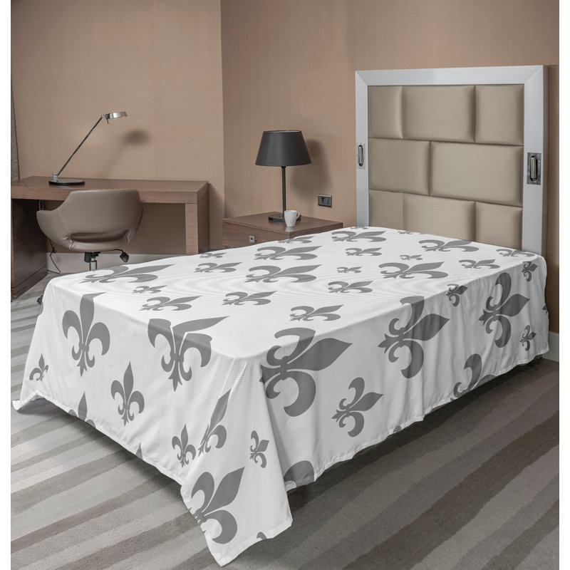 Drap-housse gris Ambesonne