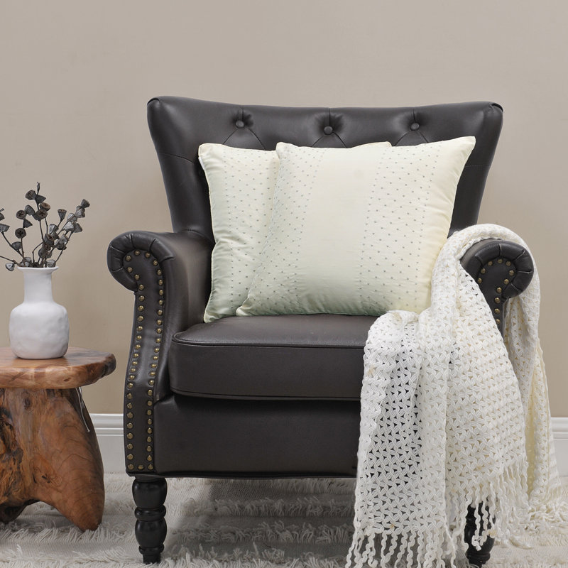 Square Cushion Cover, Ivory