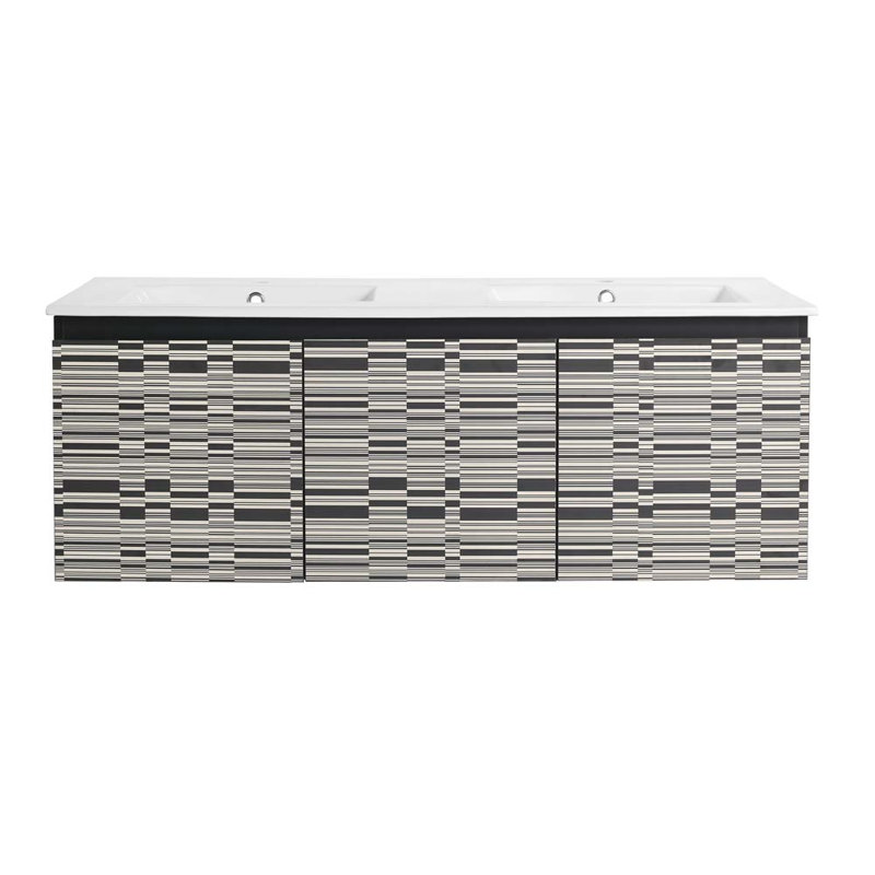 Ensemble de meuble-lavabo double 47,6 po avec plateau en céramique Shakarra