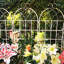 Treillis de jardin en métal résistant à la rouille 86,7 po x 19,7 po, paquet de 4 blanc crème pour plantes grimpantes, support pour fleurs extérieures, tuyau rond galvanisé