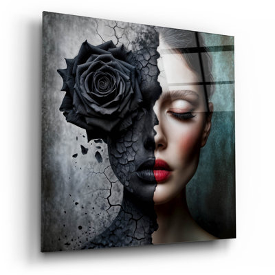  «Divided 2» par KIR.DART, art mural en verre acrylique, 12 po x 12 po