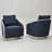 30" Wide Polyester Upholstered Swivel Barrel Chair With Wood Base Set of 2-174628990