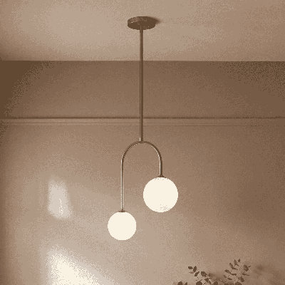 Huxley 2-Light Pendant in Noble Brass