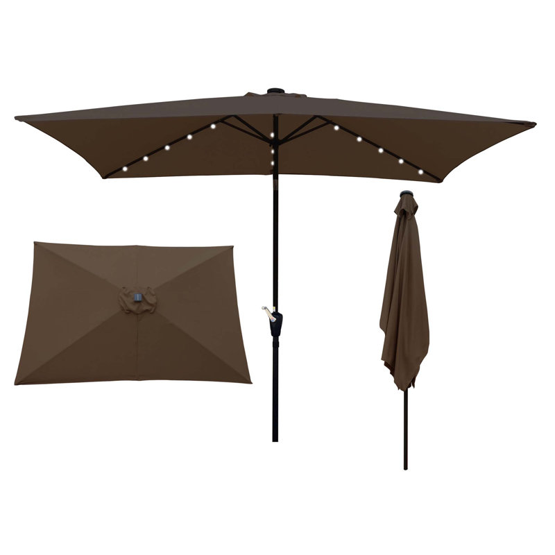 Versatile Rectangular Patio Umbrella with Advanced Features for Outdoor Enjoyment