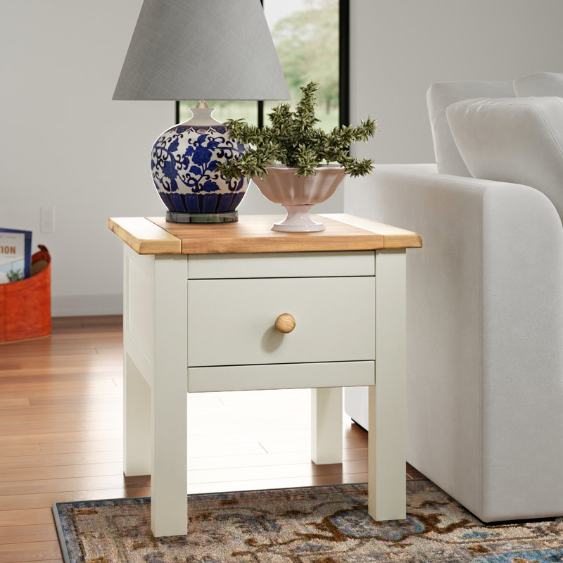 Pompey End Table, Off-White
