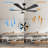Outdoor Black Ceiling Fan with Light-1133478062