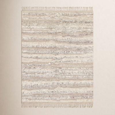 Benjamin Natural Ivory Hand-Knotted Wool Rug