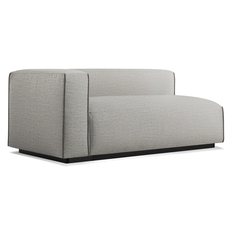 Cleon Chaise Lounge, Coffee Velvet, Left Hand Facing
