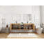 Meuble-lavabo mural 72 po avec lavabo de comptoir en résine, 1 tablette de rangement, 4 portes à fermeture douce