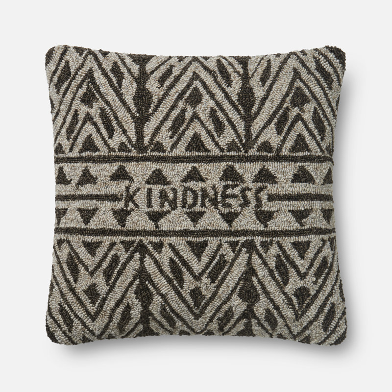 Geometric Throw Pillow, Brown/Beige, Polyester/Polyfill