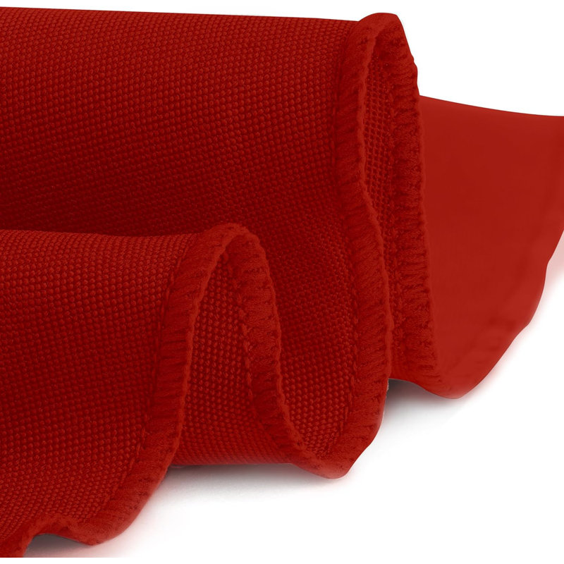 Ambee Round No Pattern Polyester Tablecloth, 90" Round, Burnt Orange