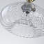 Luminaire suspendu en verre nervuré à 1 lumière avec accents dorés