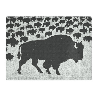 Bison Stamp Vol.2  Glass Chopping Board