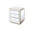 W 22"X D 16 ' X 26.8" Flash Silver Mirror Three Drawer Cabinet