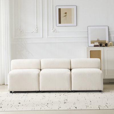 Canapé modulaire sans accoudoirs 3 pièces 78 pouces 3 pièces pour salon, chambre à coucher et bureau