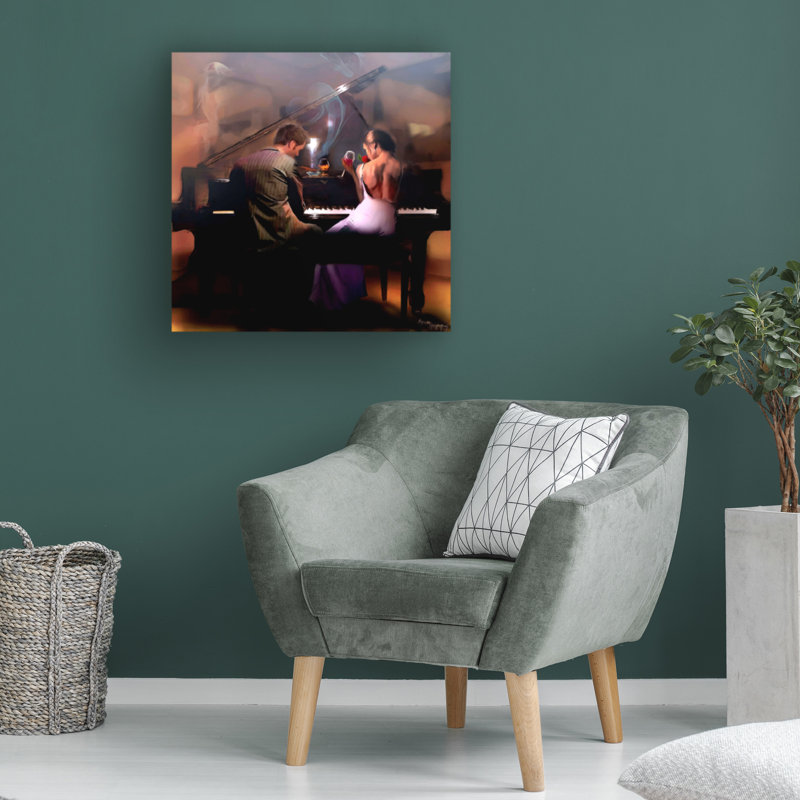 «Cigar Bar Love» par Murray Henderson, reproduction d'art sur toile tendue, H 35 po x l 35 po