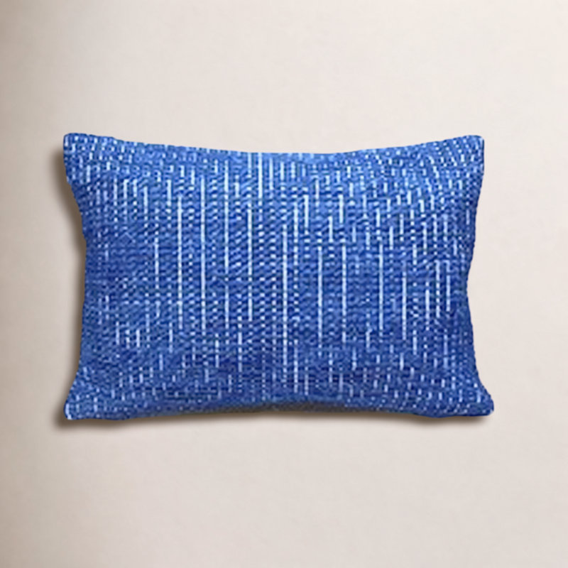 Coussin Waverly, Polyester/ Bourre en polyester, Bleu, 13 po x 20 po