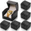 Boîte de montre à grille simple avec 6 coussins, étui en cuir de polyuréthane pour bracelet, rangement pour montre à bijoux, support pour montre