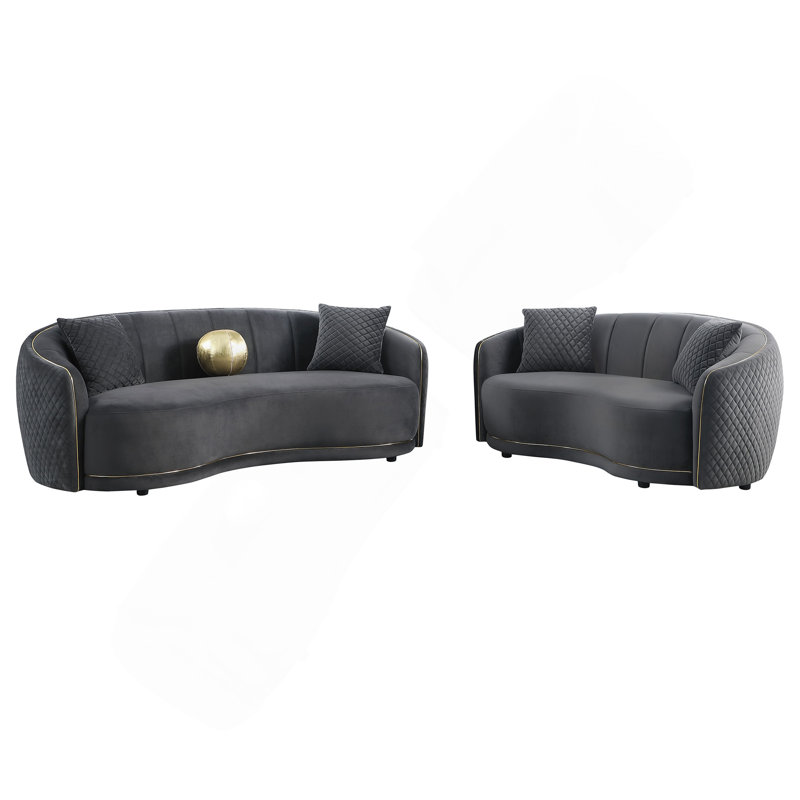 Lorraine 2-Piece Upholstered Sofa Set