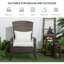 Outsunny Patio Wicker Adirondack Chair