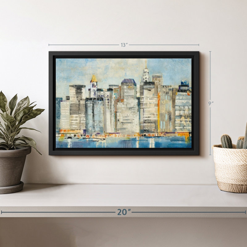 «Waterfront Skyline», reproduction sur toile, H 9 po x l 13 po