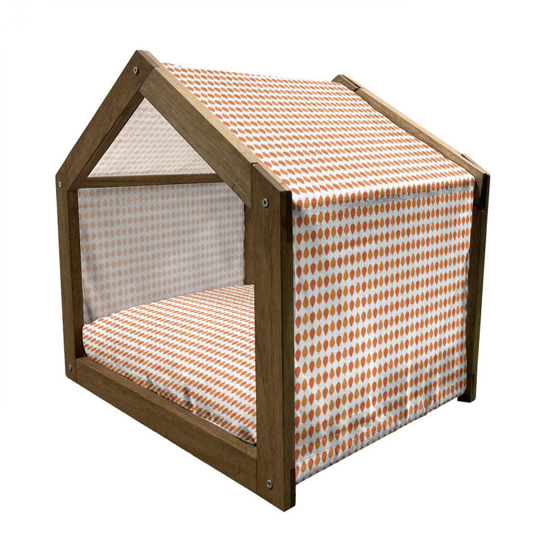 Niche pour chien en bois rouge, H 32,28 po x l 39,37 po x P 28,35 po