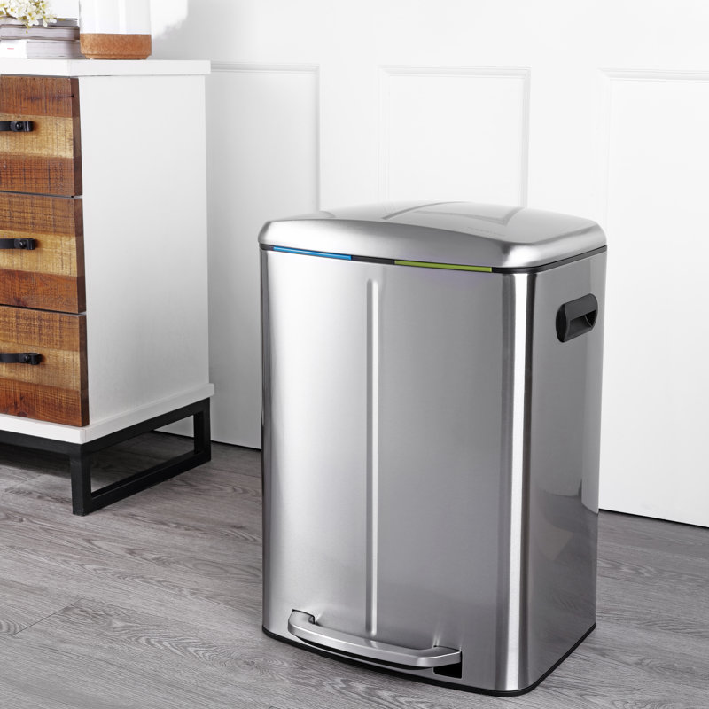 Marco 10.5-Gallon Stainless Steel Fingerprint Resistant Kitchen Trash Can