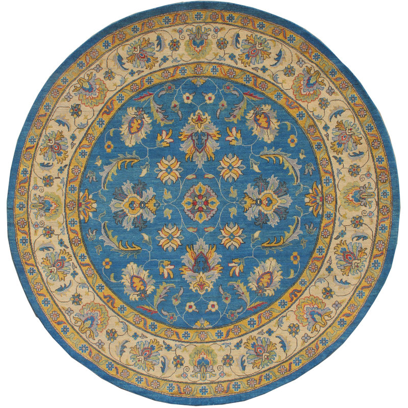 Round Annzley Floral Hand Woven 238cm X 238cm Area Rug