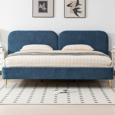 Willma Upholstered Platform Bed Frame and Headboard