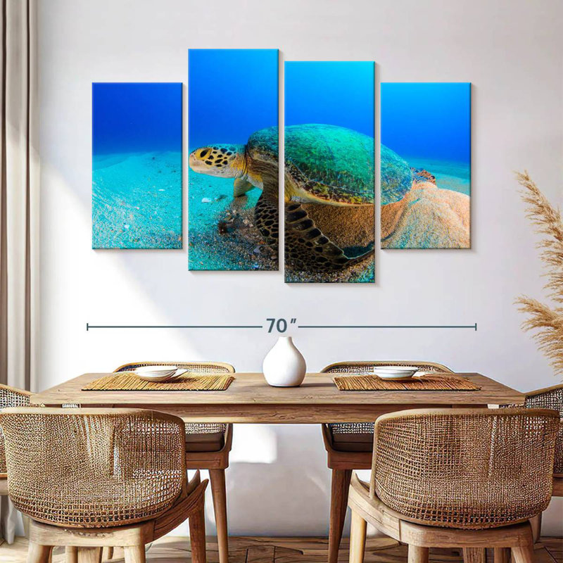 Brampt Resting Sea Turtle, 42" H x 68" W
