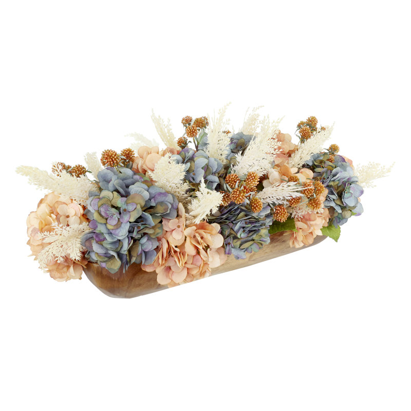Fall Centerpiece with Hydrangeas and Berries