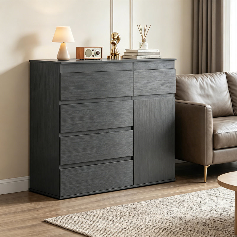 Rectangle Accent Cabinet, Black