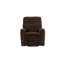 Fauteuil inclinable pivotant rembourré Man Wah, chocolat