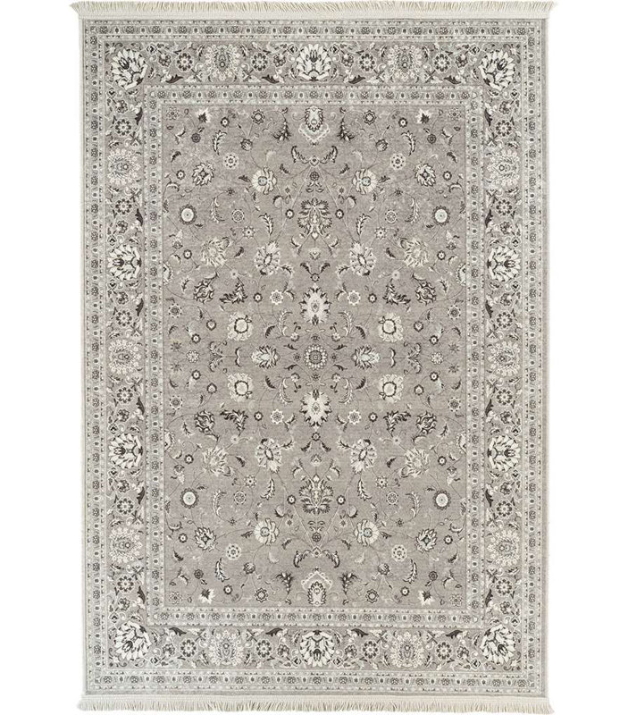 Tapis gris antidérapant Alfa Rich Clotaire, Rectangle 4 pi 11 po x 7 pi 6 po