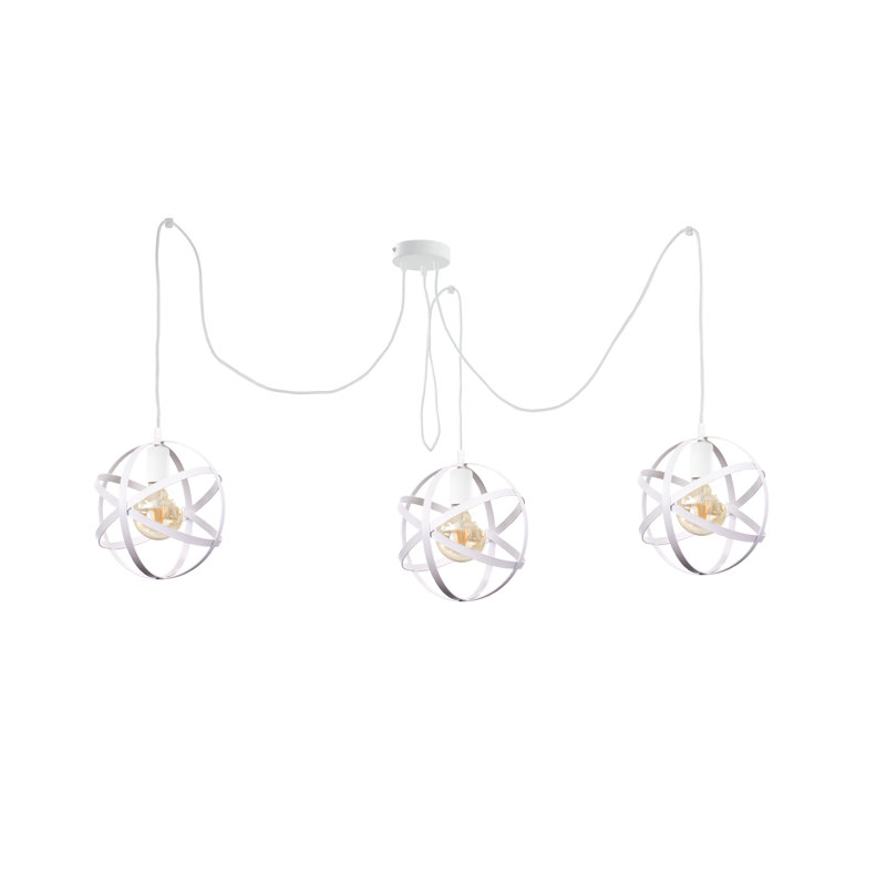Bobbi-Rose 3 - Light Globe Pendant, White, White