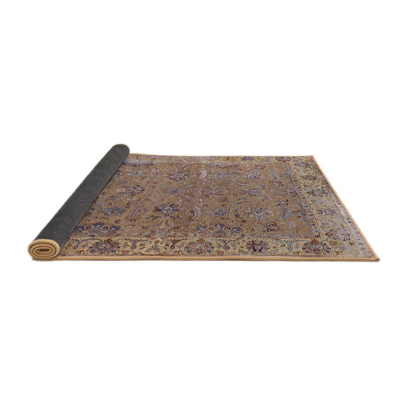 Tapis brun à motif oriental, Carré 5 pi