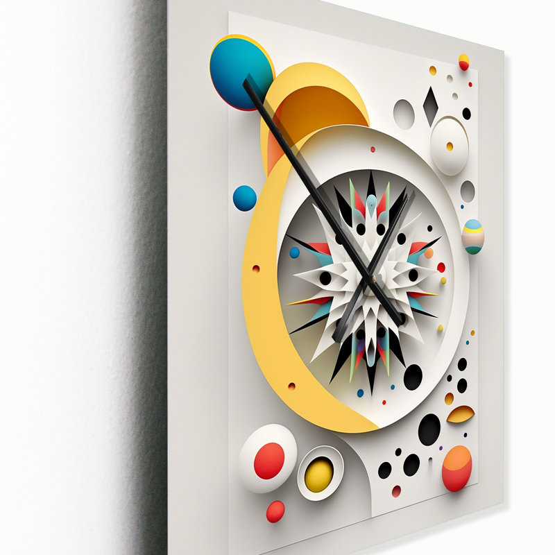Horloge murale géométrique moderne surdimensionnée, H 32 po x l 16 po x P 1 po