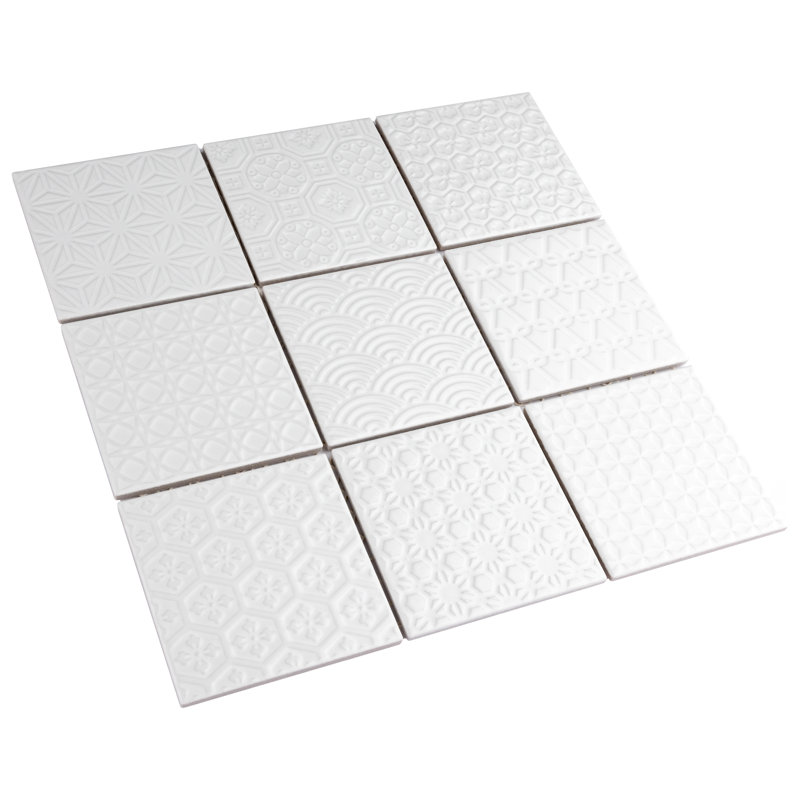 Spirit 11-5/8" x 11-5/8" Porcelain Mosaic Floor and Wall Tile, White