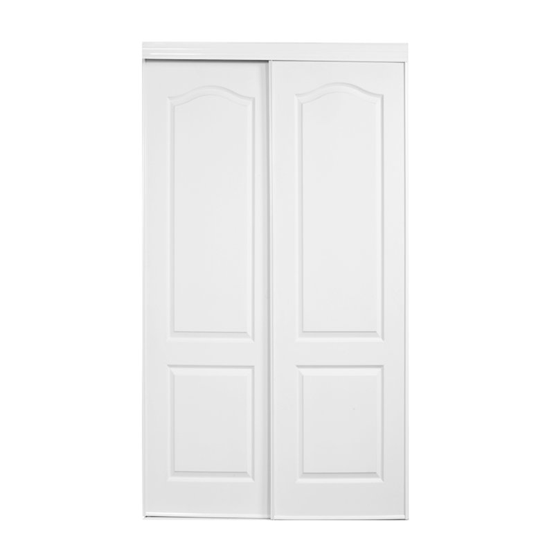 Portes de placard coulissantes à panneaux en bois manufacturé, 48 po x 80,5 po