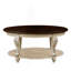 Ensemble de table basse, table basse et deux tables de bout pour salon, ensemble de 3 pièces pour bureau, salon, appartement, plateau beige et espresso-828985842
