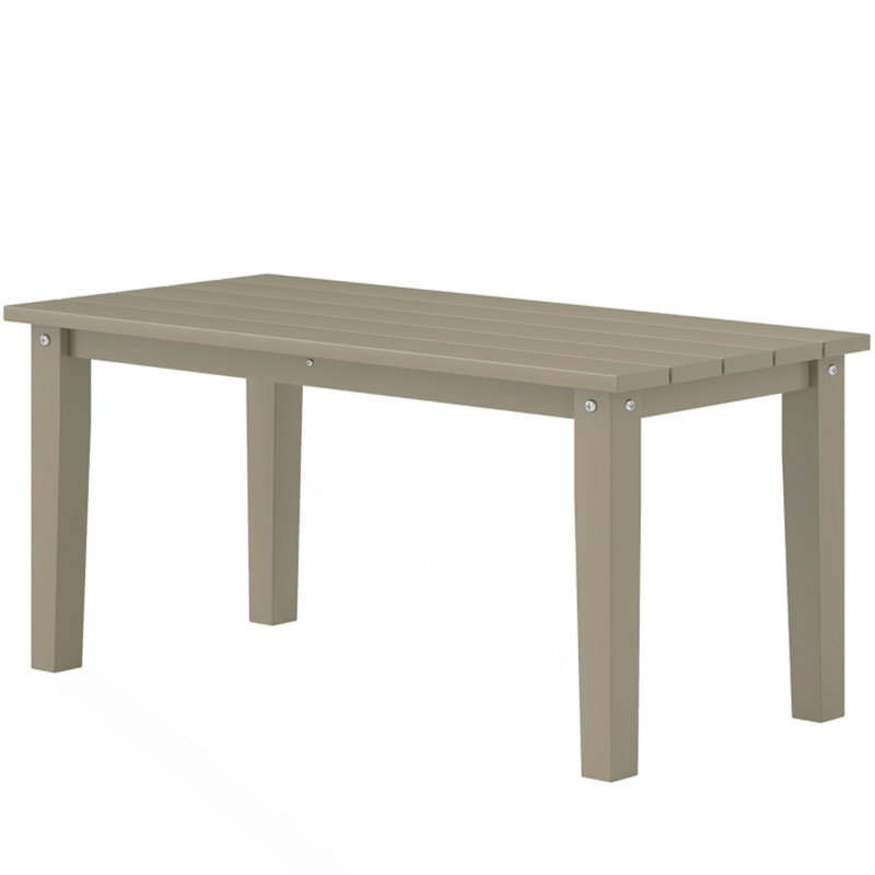 Outdoor Brown Table,Rectangle Outdoor Coffee Table, Brown