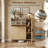 9-tier Entryway Shoe Storage Cabinet With Mirror And 3 Flip Drawers, Fluted Arched Design