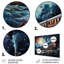 «Orange Moonlight Countryside Train Journey III - Train», art mural en métal-622864485