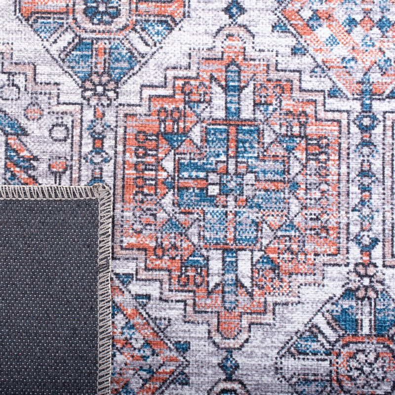 Alshawn Performance Machine Washable Oriental Rug, Square 6'7"