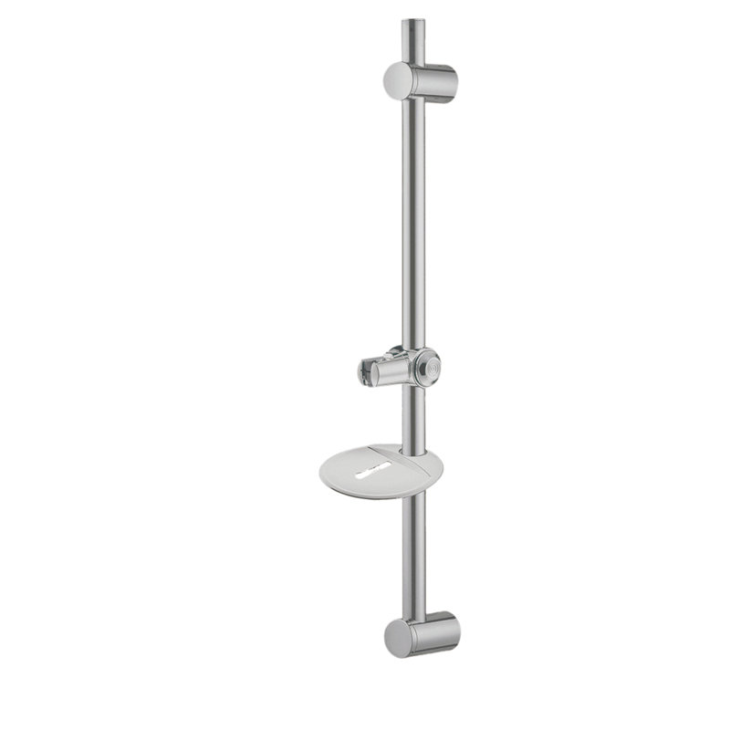 24" Bar with Acrylic Soap Dish, Satin Nickel