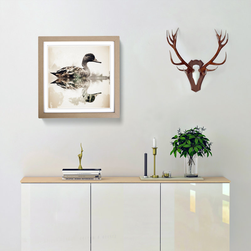 Single Picture Frame Print on Wood, Oak